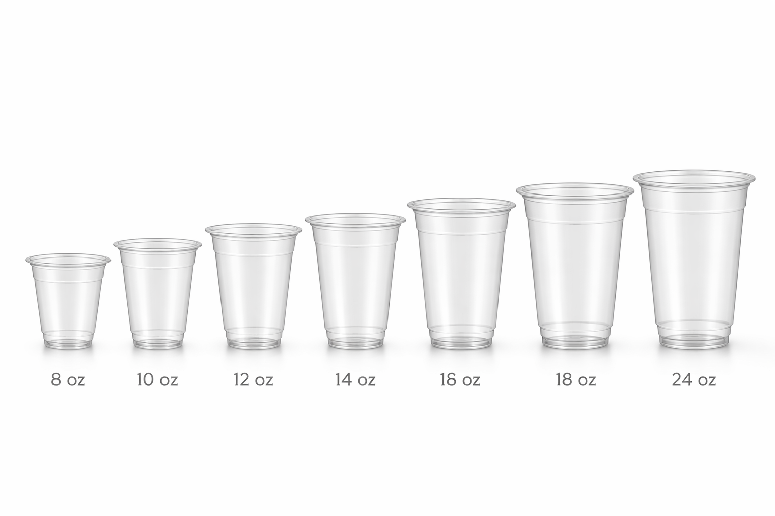 PET Cups Size Options